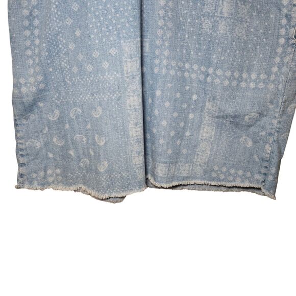 Gap Womens Blue Denim Paisley Bandana Pattern Popover Dress Pockets XS - Picture 5 of 6